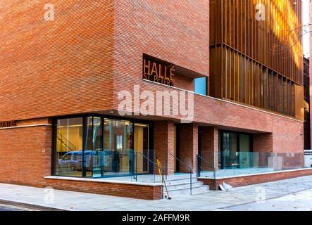 Die oglesby Center Erweiterung auf Hallé St. Peter (Stephenson Studio 2019), schneiden Zimmer Platz, Ancoats, Manchester, England, Großbritannien Stockfoto