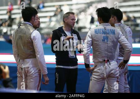 Chiba, Japan. 15 Dez, 2019. JAPAN team Gruppe 2019 Fechten Wm Prinz Takamado's Trophy Männer Folie Team Wettbewerb auf der Makuhari Messe in Chiba, Japan. Quelle: LBA SPORT/Alamy leben Nachrichten Stockfoto