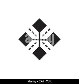 Platz weg Geometrische logo Vektor Stock Vektor
