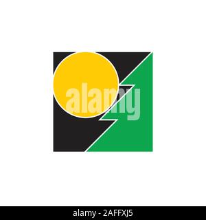 Nacht Wald Symbol quadratische Logo Vektor Stock Vektor