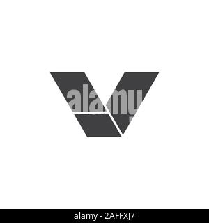 Brief iv einfache geometrische logo Vektor Stock Vektor