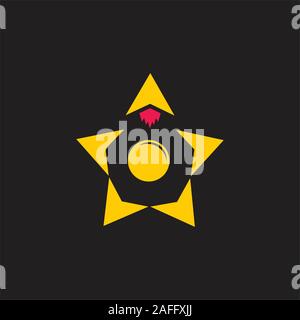 Star Space ship Bewegung Design logo Vektor Stock Vektor