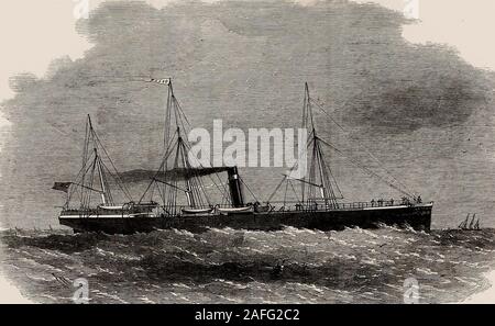 Die London und Edinburgh Versand des Unternehmens neue Dampf schiff Oscar, 1861 Stockfoto