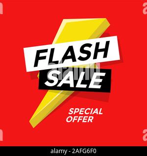 Flash Sale banner Template Design. Vektor Stock Vektor