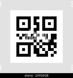 Sample QR-Code Symbol. Vektor Stock Vektor