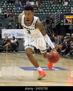 Dezember 15, 2019 - Hawaii Rainbow Warriors guard Eddie Stansberry (3) Laufwerke an den Hoop während eines Spiels zwischen den Hawaii Rainbow Warriors und die Samford Bulldoggen in der Stan Polizeichef-Mitte in Honolulu, HI Michael Sullivan/CSM. Stockfoto