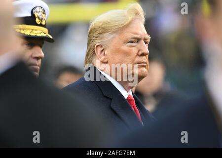 Philadelphia, Pennsylvania, USA. 14 Dez, 2019. Präsident DONALD TRUMP, am Lincoln Financial Field in Philadelphia Pennsylvania Credit: Ricky Fitchett/ZUMA Draht/Alamy leben Nachrichten Stockfoto