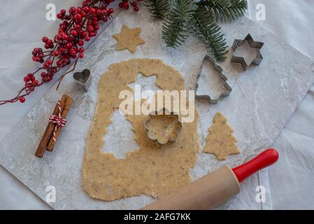 Traditionelle deutsche Linzer Cookies Stockfoto