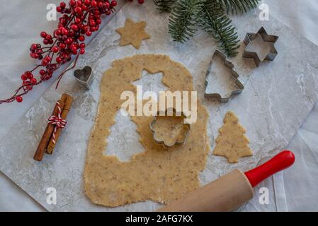 Traditionelle deutsche Linzer Cookies Stockfoto