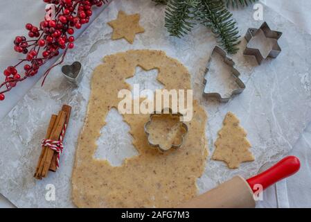 Traditionelle deutsche Linzer Cookies Stockfoto
