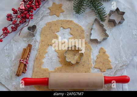 Traditionelle deutsche Linzer Cookies Stockfoto