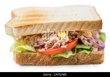 Frischen Thunfisch Sandwich (auf Weiß isoliert) Stockfoto