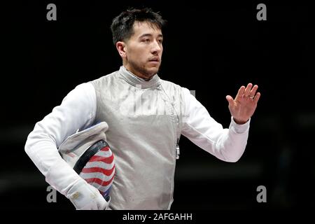 Chiba, Japan. 15 Dez, 2019. MEINHARDT Gerek (USA) 2019 Fechten Wm Prinz Takamado's Trophy Männer Folie Team Wettbewerb Endrunden an der Makuhari Messe in Chiba, Japan. Quelle: LBA SPORT/Alamy leben Nachrichten Stockfoto