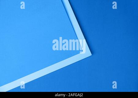 Classic Blau 2020 Inschrift. Farbverlauf Farben Palette. Trendy grün papier Hintergrund aus der Pappe in verschiedenen Farben. Kopieren Sie Platz. Stockfoto