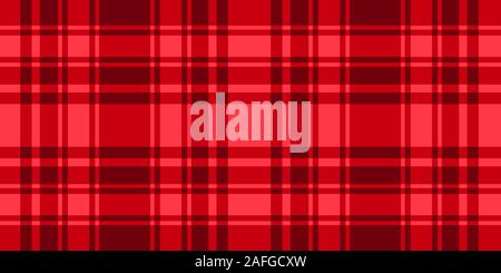 Cage horizontale nahtlose Muster. Breite horizontale rote Zelle Hintergrund. Vector lieferbar karierte abstrakten Hintergrund. Trend Weihnachten und Neujahr design Stock Vektor