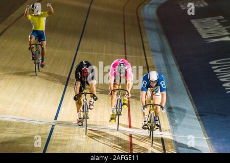 Der fünfte Tag der Londoner sechs Tag, Lee Valley Velodrom, Abercrombie Straße, Queen Elizabeth Olympic Park, London, Großbritannien Stockfoto