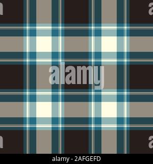 Schottischen plaid Schwarz und Weiß nahtlose karierten Vektor Muster. EPS 10. Stock Vektor