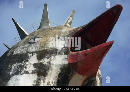 Leiter der Huhn Kirche - Rhema Hill Borobudur, Central Java, Indonesien Stockfoto