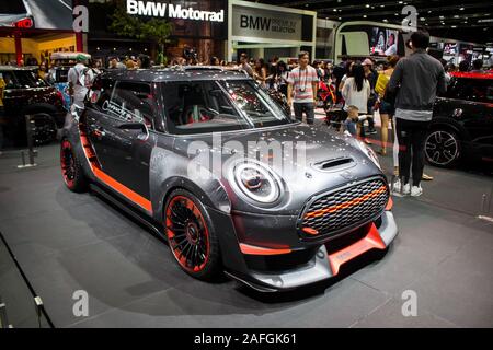 Nonthaburi, THAILAND, Dezember 2018: Mini John Cooper Works gp Konzept in Bangkok International Motor Expo 2018 Impact Arena Ausstellung Stockfoto