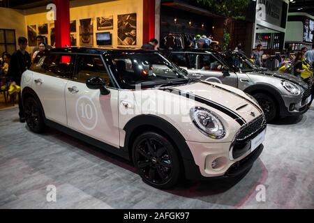 Nonthaburi, THAILAND, Dezember 2018: Mini Clubman auf Anzeige in Bangkok International Motor Expo 2018 Impact Arena Ausstellung Muangthong Thani Stockfoto