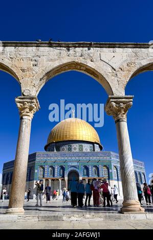 Jerusalem Israel. Felsendom Moschee Tempelberg Stockfoto