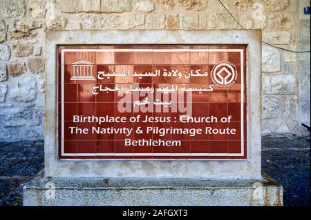 Jerusalem Bethlehem Israel. Die Kirche der Geburt Stockfoto