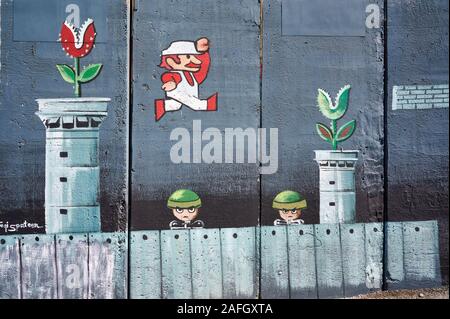 Jerusalem Israel. Der West Bank Trennmauer in Bethlehem Stockfoto