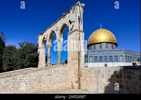 Jerusalem Israel. Felsendom Moschee Tempelberg Stockfoto