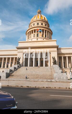 Havanna, Kuba - Oktober 18, 2019: Das Capitol in La Habana Vieja, Kuba, Caribe Stockfoto