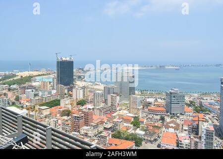 Luanda/Angola - 11/28/2016: Luftbild der Innenstadt von Luanda, die Bucht und den Hafen von Luanda, Rn und zentralen Gebäude, in Angola Stockfoto