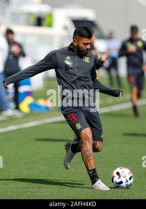 Doha, Katar. 16. Dez 2019. Gabriel während der flamengo erstes Training in der Vorbereitung für ihre öffnung Spiel der FIFA Club Wm in Doha, Katar. Ihr erstes Spiel ein Halbfinale am 17. Dez 2019. Dieses Training fand im Al Duhail SC in Doha, Katar am 16. Dez 2019. Credit: SPP Sport Presse Foto. /Alamy leben Nachrichten Stockfoto