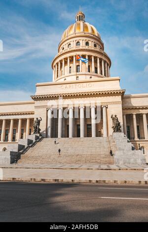 Havanna, Kuba - Oktober 18, 2019: Das Capitol in La Habana Vieja, Kuba, Caribe Stockfoto