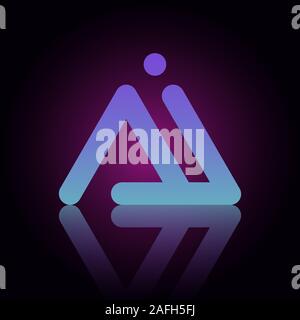 AI Schreiben künstliche Intelligenz Vector Illustration. AI Schreiben Künstliche Intelligenz. Einfach für das Hinzufügen von Text und Bildunterschriften, um Ihre Fotos zu verwenden Stock Vektor