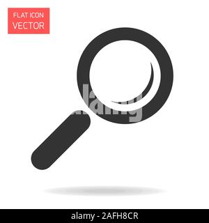 Einfache Suche Vektor icon. Isolierte Lupensymbol. Stock Vektor