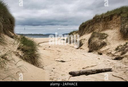 Scarista Strand am Atlantischen Westküste der Insel Harris, Äußere Hebriden, Schottland Stockfoto