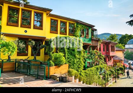 Traditionelle Häuser in Bursa, Türkei Stockfoto