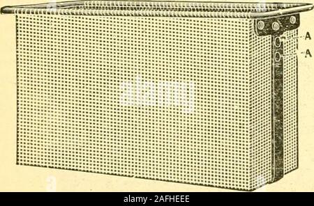 . Nachlese in Biene Kultur. Abb. 3.-I. ONGITUDINAL. gemacht. Zwei Bewegungen Ort bereit, und die gleiche entfernt es aus Stel lung, wenn sie nicht benötigt werden. Vier Körbe, mit dieser Maschine verwendet werden. Während eine oder mehr zu becleaned getroffen werden, die zusätzliche nimmt man seinen Platz, so dass die. Abb. 4.-Korb. Rendering kann auf unbestimmte Zeit vorgetragen werden. Auch kann er fremdgestartet zu den großen Vorteil in der Presse verwendet werden - ing den Honig aus uncappings. Da Sie ac-kumulieren Sie sind in Körbe gesetzt zu werden, und wenn der volle Druck angewendet wird, zwingt thehoney schnell ohne discolorationwhatever. Abschnitt Abb. 3 zeigt. Stockfoto