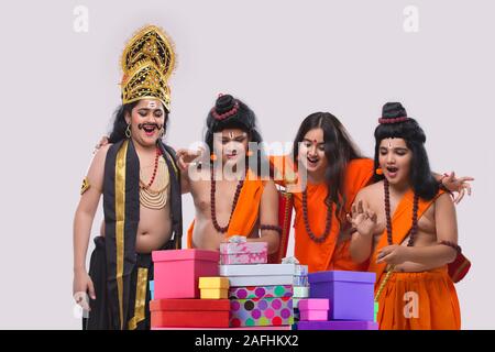 Ramayana Zeichen aufgeregt auf präsentiert Stockfoto