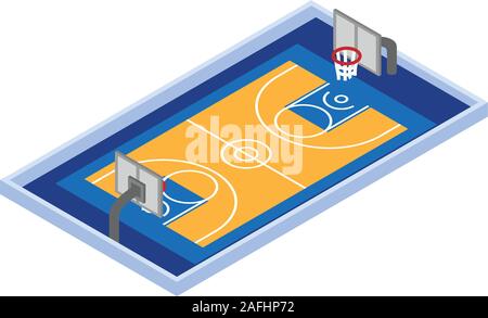 Basketball Feld Symbol. Isometrische Basketball Feld Vektor Symbol für Web Design auf weißem Hintergrund Stock Vektor