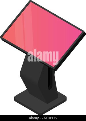 Digital Screen kiosk Symbol. Isometrische der digitalen Bildschirm kiosk Vektor Symbol für Web Design auf weißem Hintergrund Stock Vektor