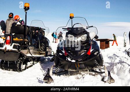 Snow Racer in den Schnee Ski Resort Urlaub Reisen Stockfoto