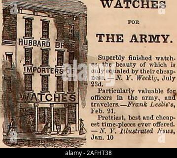 . Harper's Weekly. Militär und Marine t!Ly, POLLAE & Sohn, dem Armv. Laterne. Die konvexe Reflektor Laterne, neue Armee Uhren. ARRANDALE CL CO., Irn | "Ners, M^Broadn-ay^ Nw. lBeral t "u° uii angeboten zu Adsnts, Senden für olrouUr.. magic Zeit Beobachter, die Perfektion von MechanismBoinff eine Jagd; oder öffnen Sie Paco, oder Ladys" - Gentlemans Watch c Stockfoto