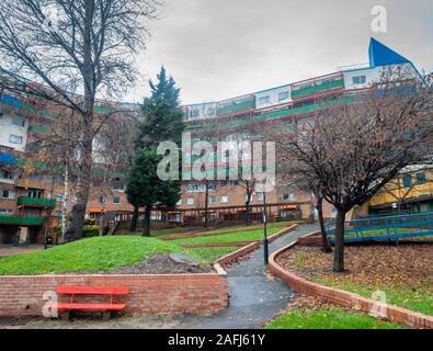 Klasse 11 Byker wand Immobilien, Newcastle upon Tyne aufgeführt. Großbritannien Stockfoto