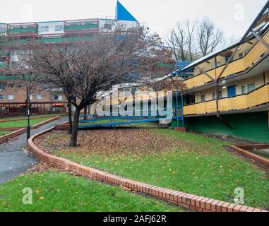 Klasse 11 Byker wand Immobilien, Newcastle upon Tyne aufgeführt. Großbritannien Stockfoto