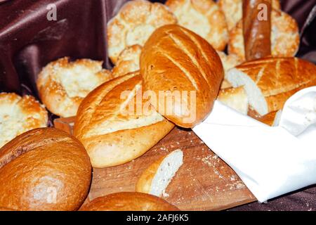 Leckere frische Brötchen cupcakes Bäckerei Restaurant Stockfoto