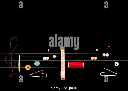 Nähen Zubehör Stockfoto