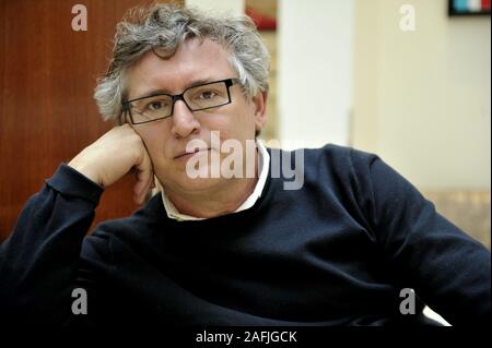 Michel Onfray, französischer Philosoph und Autor. Paris, im Oktober 2014. Stockfoto