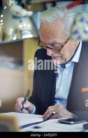 Philippe Labro, französischer Journalist und Autor. Paris, März 2016. Stockfoto