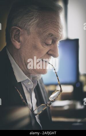 Philippe Labro, französischer Journalist und Autor. Paris, März 2016. Stockfoto