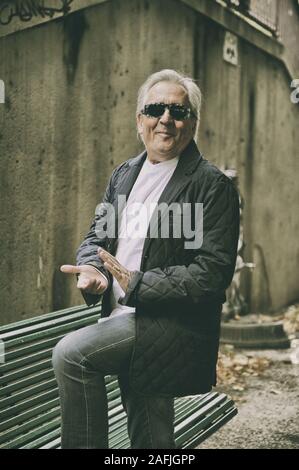 Gilbert Montagné, französischer Sänger. Paris, im Oktober 2017. Stockfoto